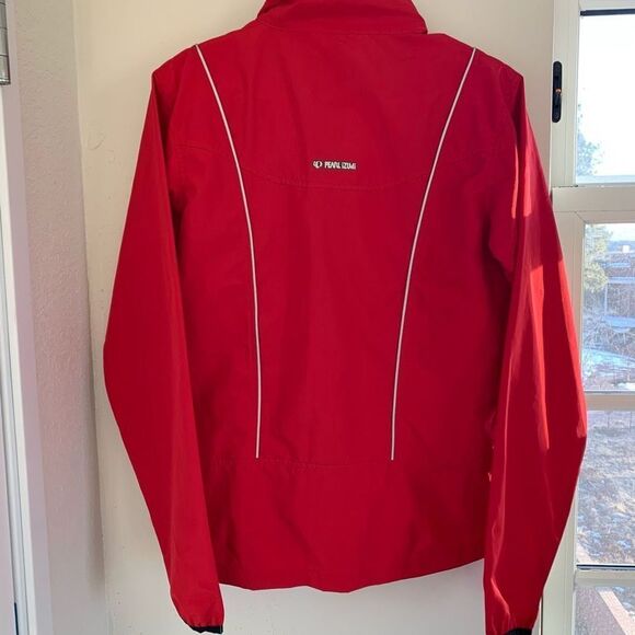 PEARL IZUMI red windbreaker jacket full zip sz m womens - Picture 3 of 4